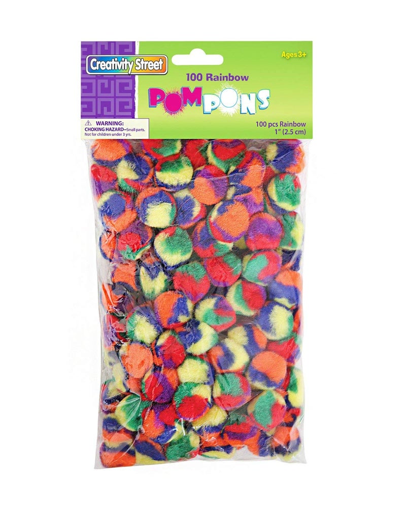 Creativity Street Pom Pons 100Piece x 1 Inch Rainbow - Image 4