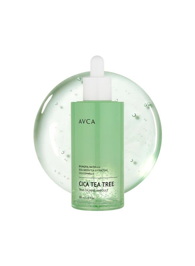 Avca Cica Tea Tree Calming Serum 100ml(3.38 fl. oz) – Soothing for Redness & Sensitive, Blemish-Prone Skin, Oil Control K-Beauty - Image 1