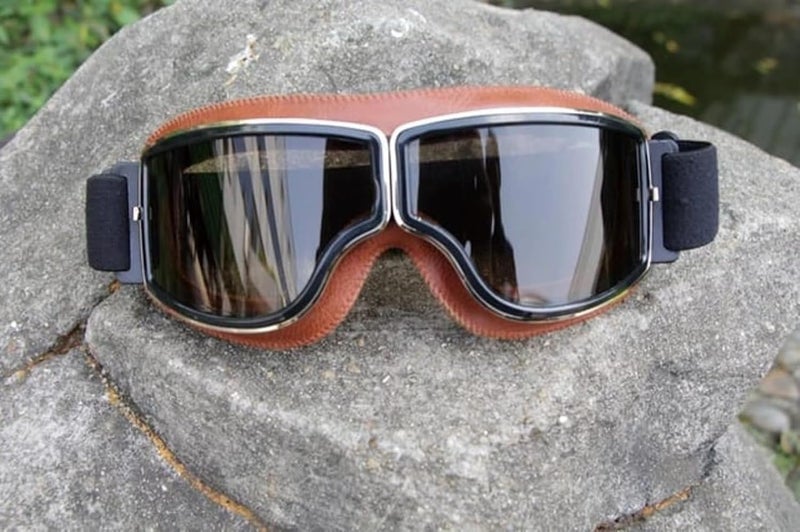 DETACHI Motorcycle Riding Goggles - Anti Scratch Bike Riding Glasses for Men, Motocross Helmet Goggles, Riding Glasses for Bikers (Tan Black, Pack of 1) - Image 5