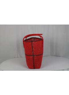 Thalir-LEED ThalirLEED Handmade Malligai Crossedcolour Basket for Multipurpose Activities Durable Recyclable Ecofriendly in random colors or Red 1011 Black 1015_MSize  - Image 5