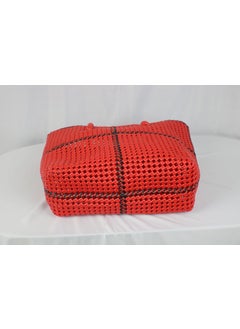 Thalir-LEED ThalirLEED Handmade Malligai Crossedcolour Basket for Multipurpose Activities Durable Recyclable Ecofriendly in random colors or Red 1011 Black 1015_MSize  - Image 4