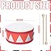 TANEMUDO 4 Pcs Drum Set for Kids 8 Inch Toddler Toy Drum 10 Drumsticks with Adjustable Strap Wooden Drum Educational Musical Instrument Toys Sensory Musical Instrument Drum for Toddler Girls Boys - Image 4