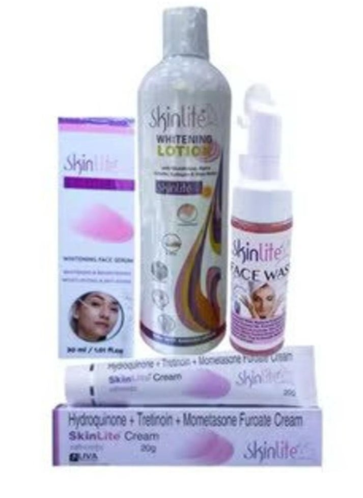 SKINLITE Skinlite Set of 5 pcs of day cream, night cream, face wash, body lotion and soap for fairness & spotless & glowing face & body. 