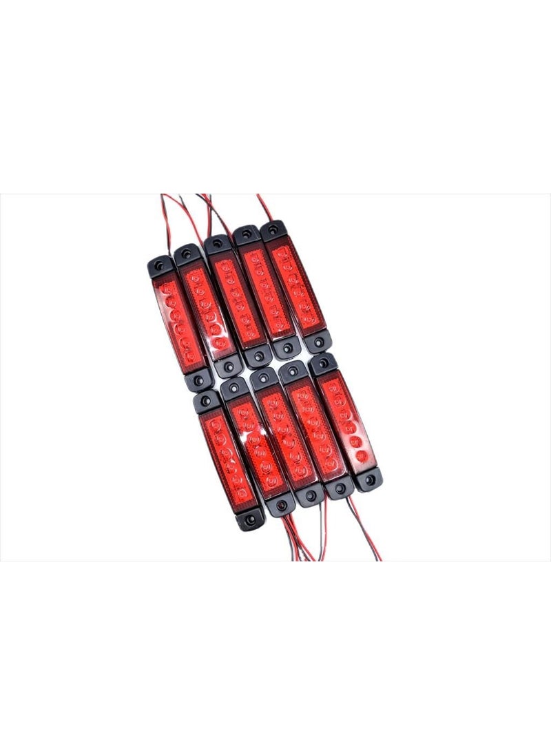 Emir - 10Pcs Red Finger Lamp 6 LED Waterproof 12V 24V - Image 1
