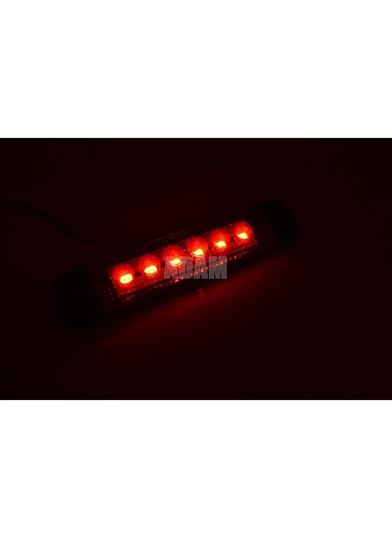 Emir - 10Pcs Red Finger Lamp 6 LED Waterproof 12V 24V - Image 1