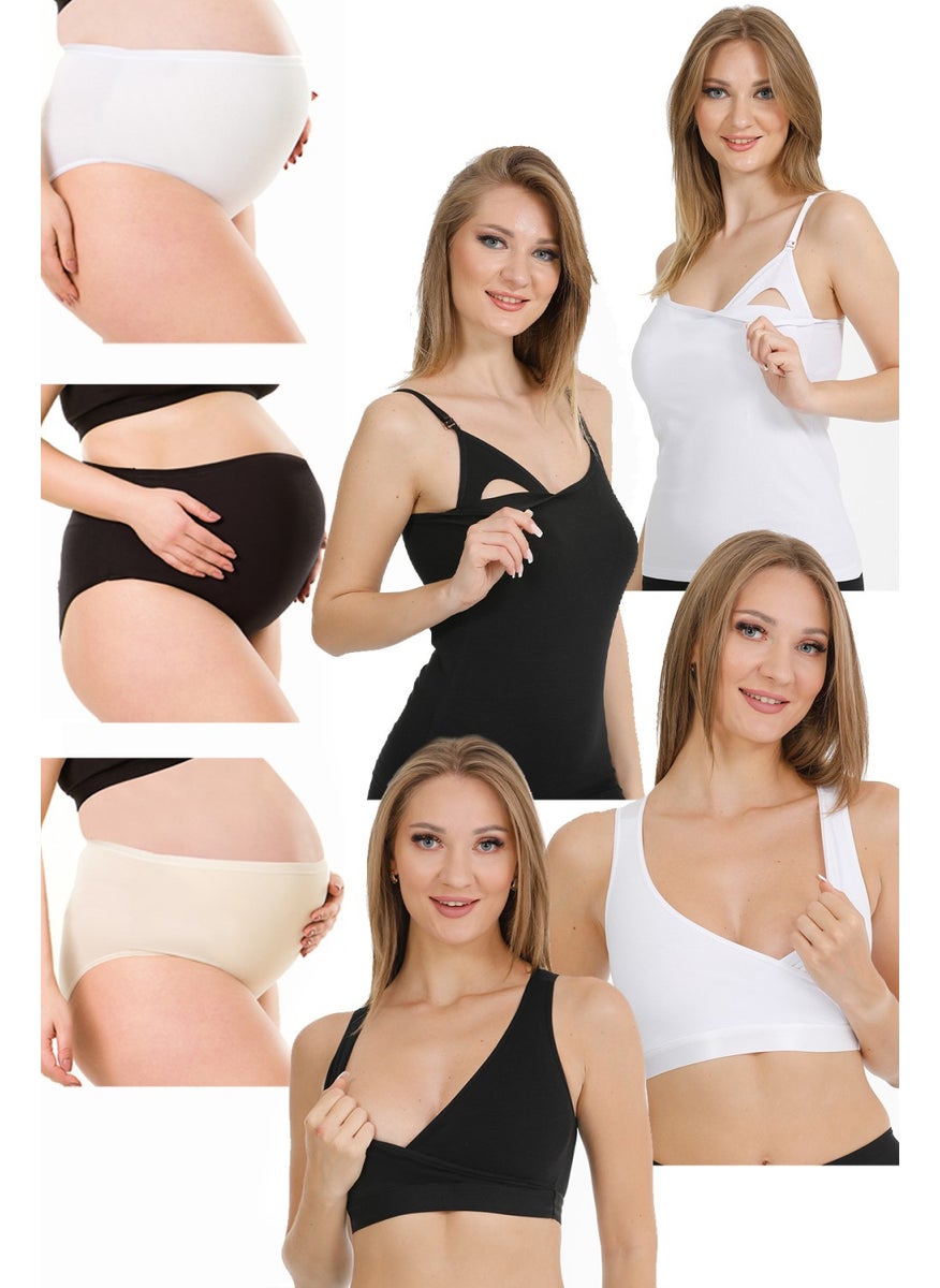 Parlingerie 7-Piece Maternity Hospital Set Black-White  - Image 1