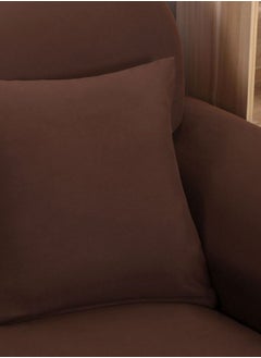 NIBEMINENT 3-Piece Solid Pattern Dust Proof Sofa Slipcover Set Coffee 90 x 140centimeter  - Image 4