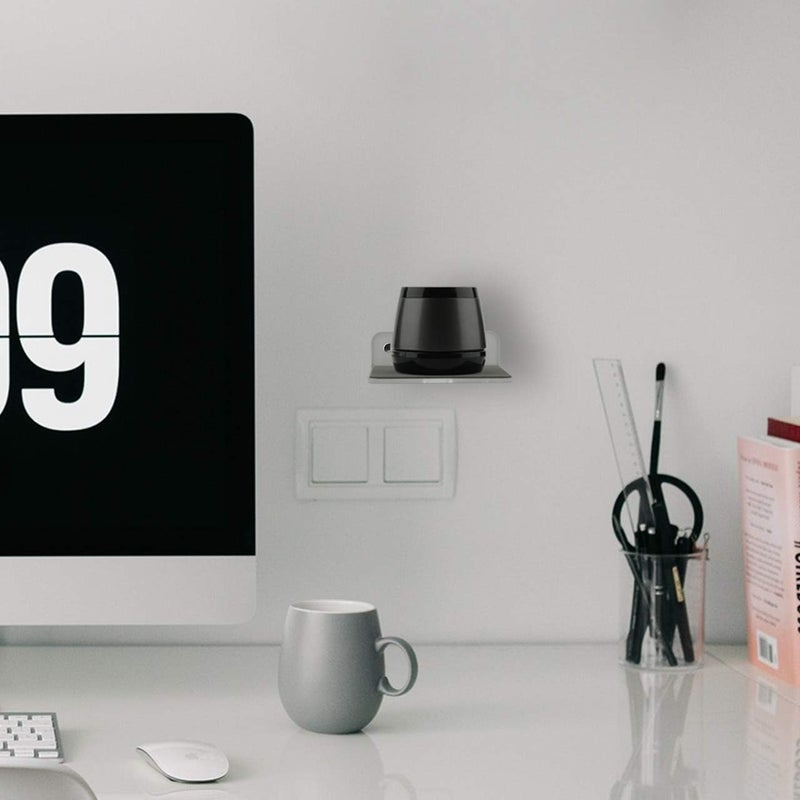 TXesign Wall Mount for Speakers, Webcam, Phones - Acrylic Floating Shelf (Silky White & Transparent) - Image 2