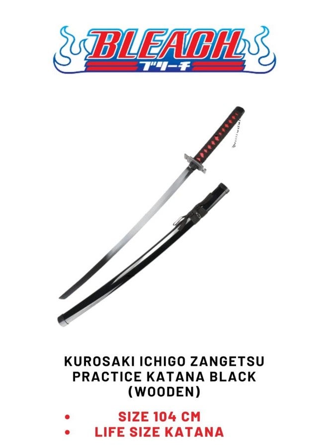 Trunkin Trunkin 12 Years & More Katana For Cosplay Life Size Replica Wooden Toy Anime Accessory Toy Collectible | Wooden Sword (Kurosaki Ichigo Zangetsu Toy)  - Image 4