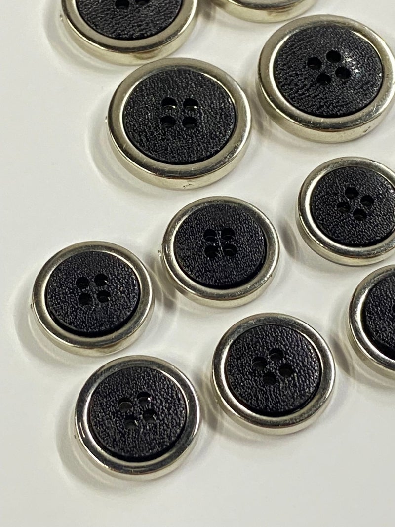 Karan Tuhafiye Karan Haberdashery Blazer Jacket Button Set / Black Silver / M004 - Image 4
