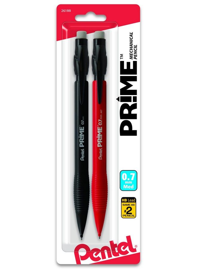Pentel Prime Mechanical Pencil 0.7Mm Assorted Barrel Colors Pack Of 2 (Ax7Bp2) - Image 1