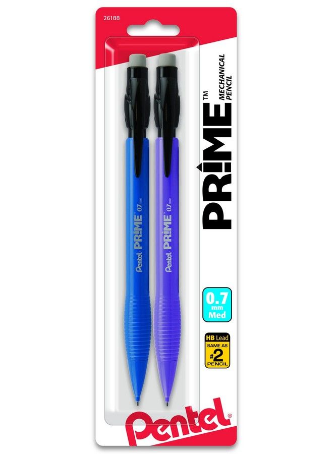 Pentel Prime Mechanical Pencil 0.7Mm Assorted Barrel Colors Pack Of 2 (Ax7Bp2) - Image 3