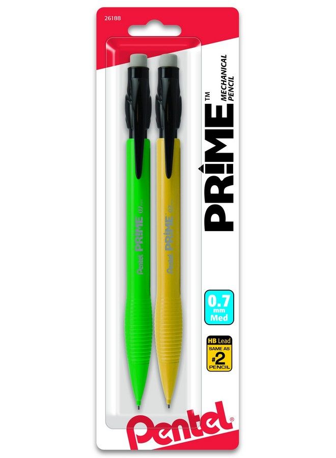 Pentel Prime Mechanical Pencil 0.7Mm Assorted Barrel Colors Pack Of 2 (Ax7Bp2) - Image 4