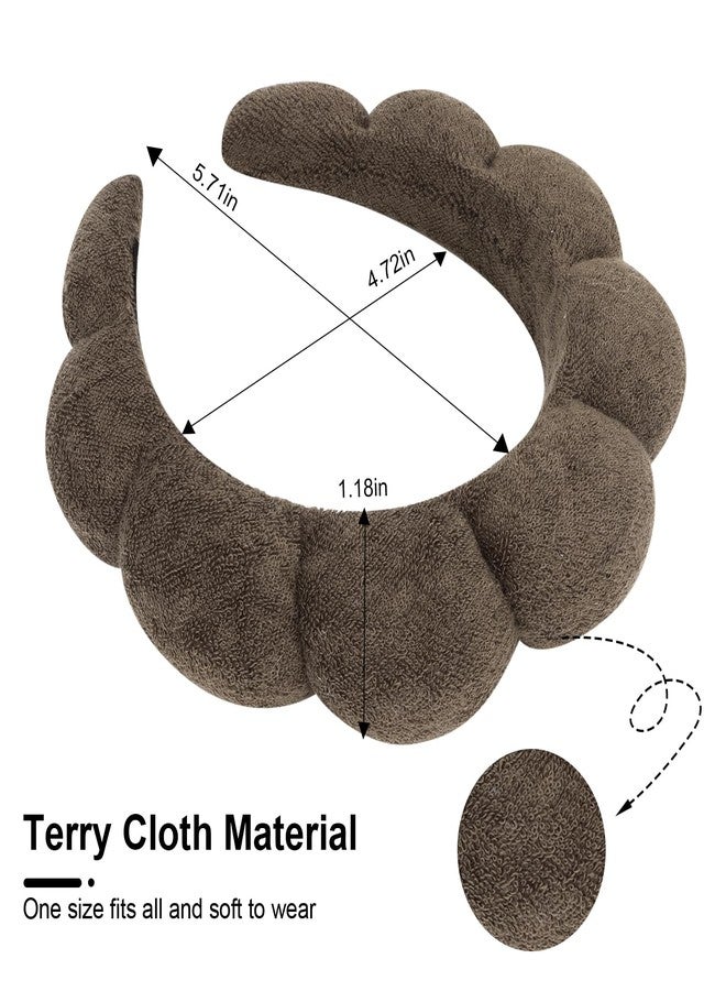 ACO-UINT 3 Pack Terry Cloth Spa Headbands - Skincare Makeup Headbands With Puffy Hair Band for Face Washing and Skincare Routine - Image 2