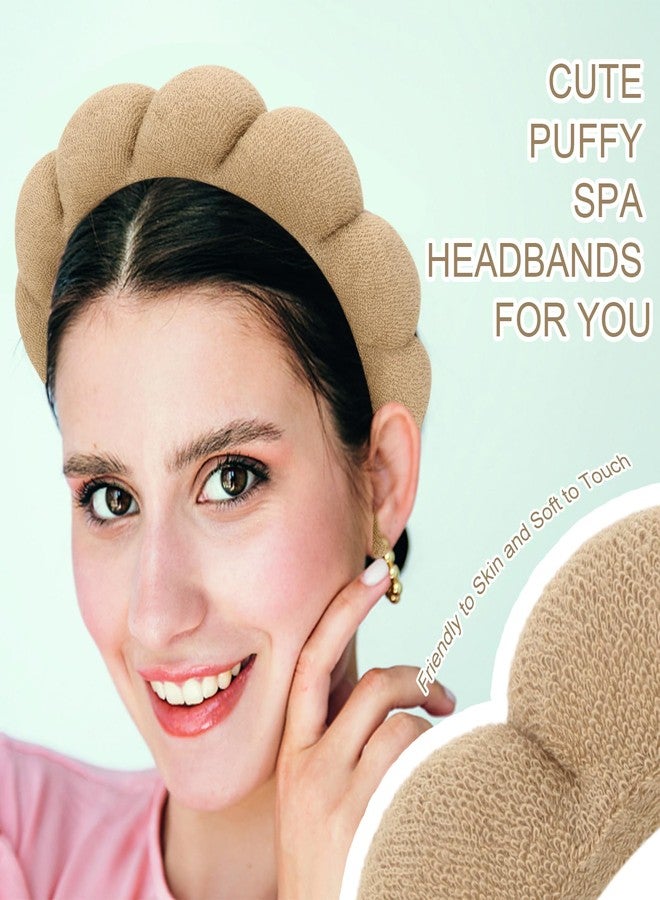 ACO-UINT 3 Pack Terry Cloth Spa Headbands - Skincare Makeup Headbands With Puffy Hair Band for Face Washing and Skincare Routine - Image 4