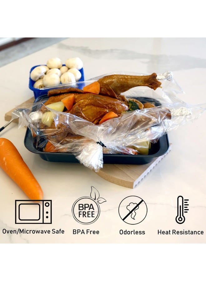 WRAPOK Oven Cooking Bags Medium Size Roasting Baking Bag for Meats Ham Ribs Poultry Seafood on Thanksgiving, 14 x 17 Inch - 15 Bags Total(Pack of 3) - Image 2