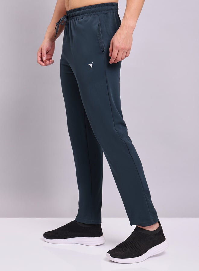 Technosport Men Grey Solid 4-Way Stretch Track Pants - Image 2