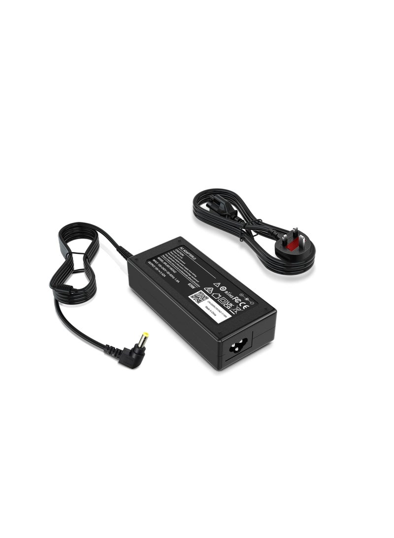 Terabyte 65W 19V 3.42A AC Adapter for C55 C55D C55DT C55T C75 C75D C655 C855 L55 L745 S55 C55-B5240X C55T-A5222 Asus Q551L Q301 U56E X551M X555L Power Cord Tip 5.5x2.5mm - Image 1