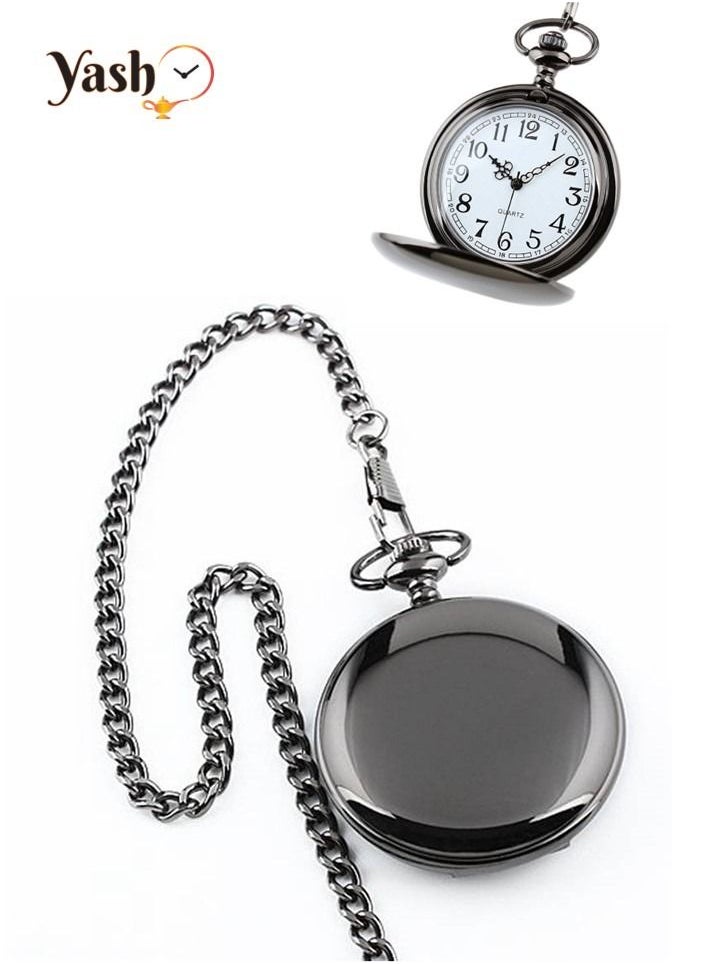 YASH - Yash Retro Style I Love You Quartz Pocket Watch For Husband Wife Mom Dad Son Daughter Teacher With Chain And Yash Packaging - Image 1