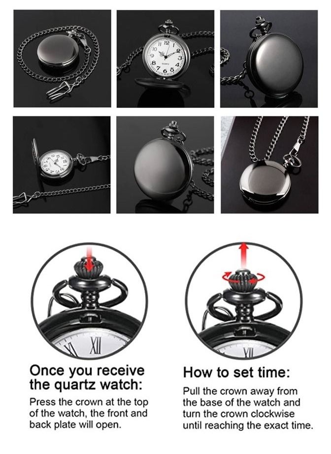 YASH - Yash Retro Style I Love You Quartz Pocket Watch For Husband Wife Mom Dad Son Daughter Teacher With Chain And Yash Packaging - Image 1