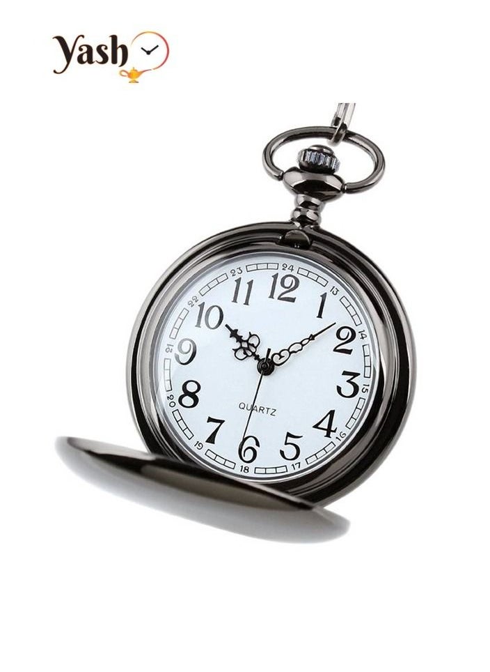 YASH - Yash Retro Style I Love You Quartz Pocket Watch For Husband Wife Mom Dad Son Daughter Teacher With Chain And Yash Packaging - Image 1