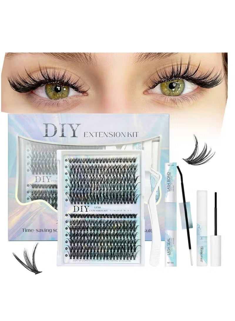 lashvana 280 Clusters New DIY Segment False Eyelashes, 30D 40D Large Capacity D-Curve Messy Dense Curled Imitation Eyelashes, The Perfect Choice for Stunning Eyes - Image 1
