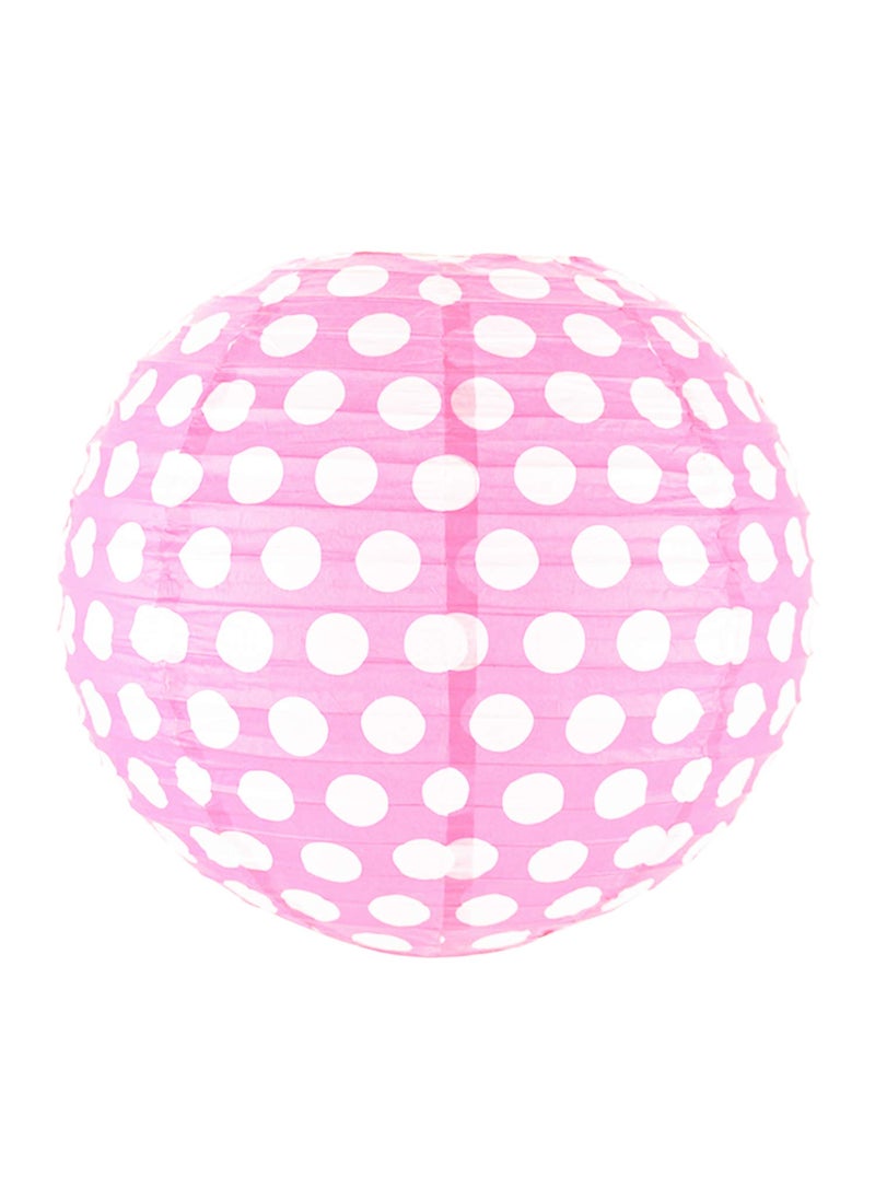 Funcart Funcart Polka Dot 12 Inches Paper Lantern Baby Pink 