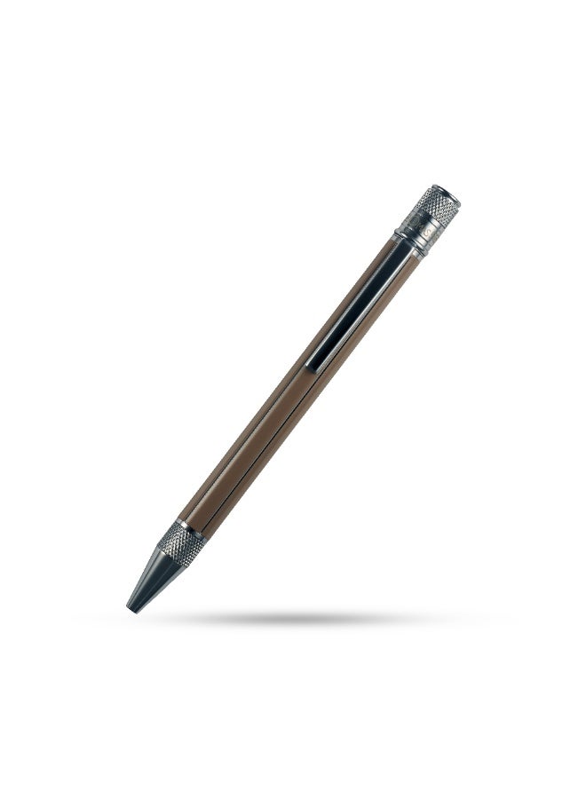 Ancora Omas Chic “Mocca” – Luxury Ballpoint Pen | Chrome Finish | Italian Design | 1950s Inspired Collection - Image 1