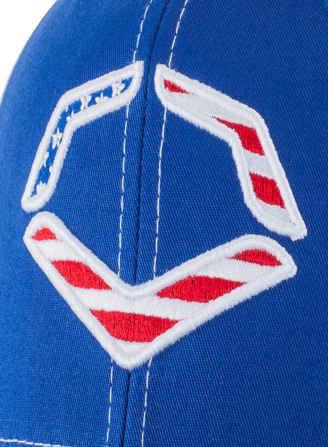 Evoshield USA Snapback Trucker, Royal/White - OSFM - Image 3