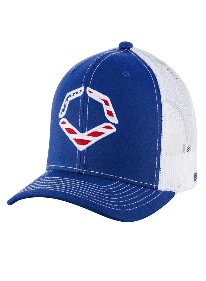 Evoshield USA Snapback Trucker, Royal/White - OSFM - Image 1
