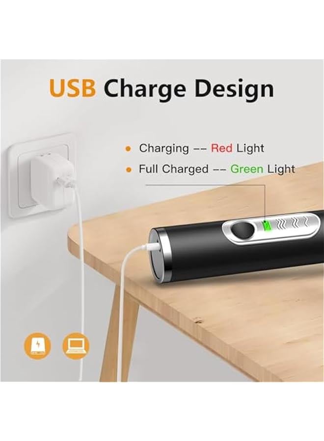 HOOKOR Rechargeable Milk Frother Handheld, Black, Electric Whisk Coffee Frother Mixer with 2 Replaceable Stainless whisks, 3 Speeds, Rechargeable Foam Maker (Black) - Image 4