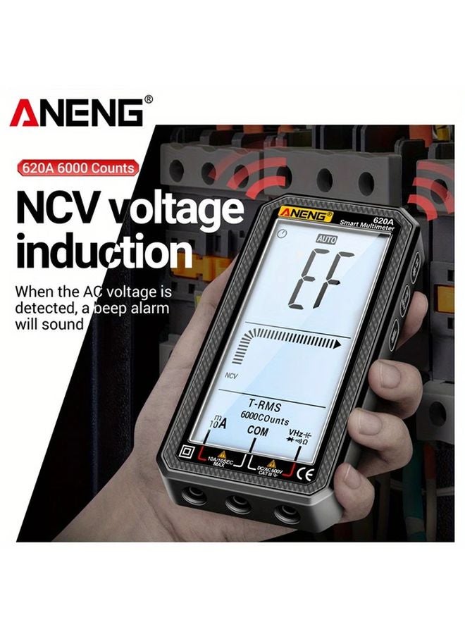 ANENG 620A Black Digital Multimeter 6000 Count Large Screen Auto Ranging High Precision - Image 5