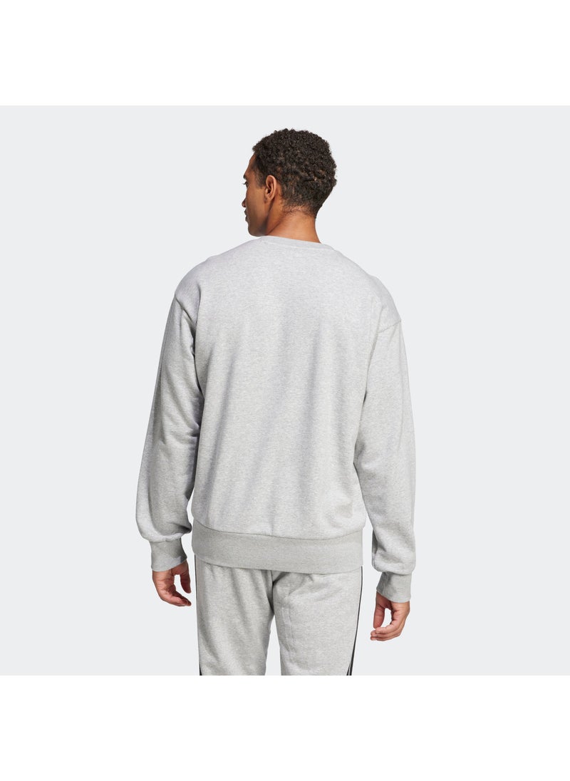 adidas سويت شيرت رجالي أساسي بتصميم شعار كبير من نسيج التيري الفرنسي - Image 2