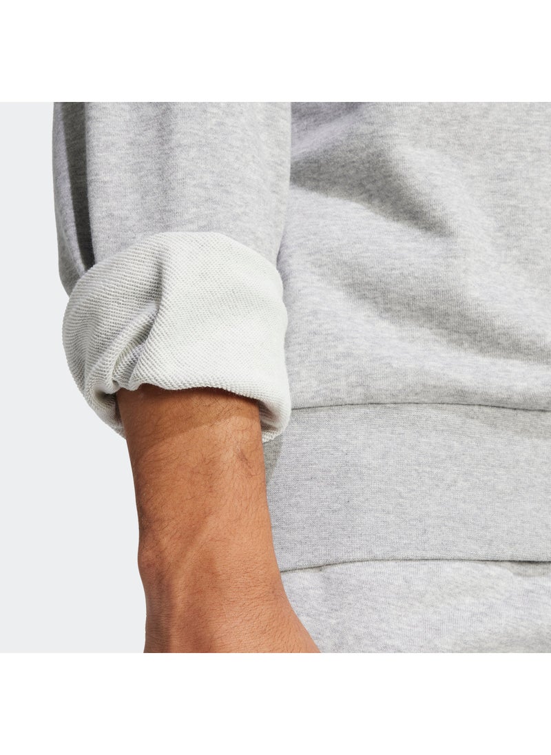 adidas سويت شيرت رجالي أساسي بتصميم شعار كبير من نسيج التيري الفرنسي - Image 4