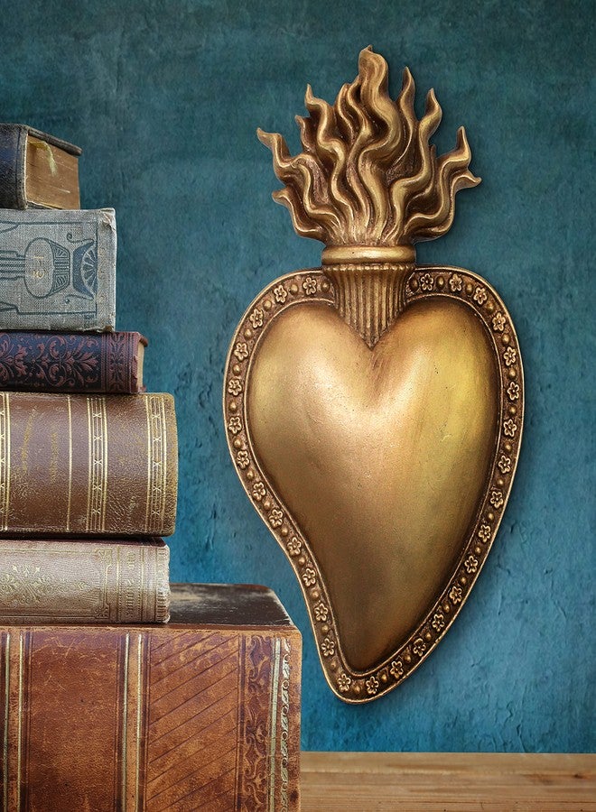 Design Toscano Most Sacred Heart Wall Sculpture, Gold, 5.00" x 1.00" - Image 3
