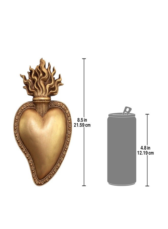 Design Toscano Most Sacred Heart Wall Sculpture, Gold, 5.00" x 1.00" - Image 4