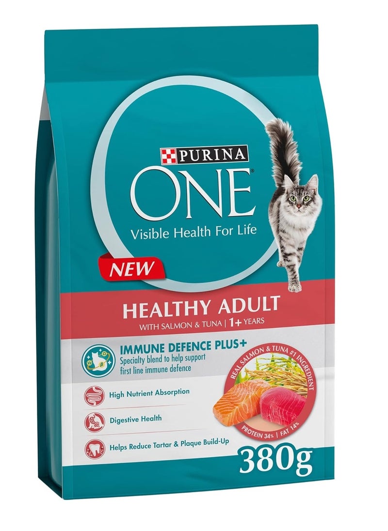 PURINA - Purina One Healthy Adult Salmon & Tuna Cat Food 380g - Image 1