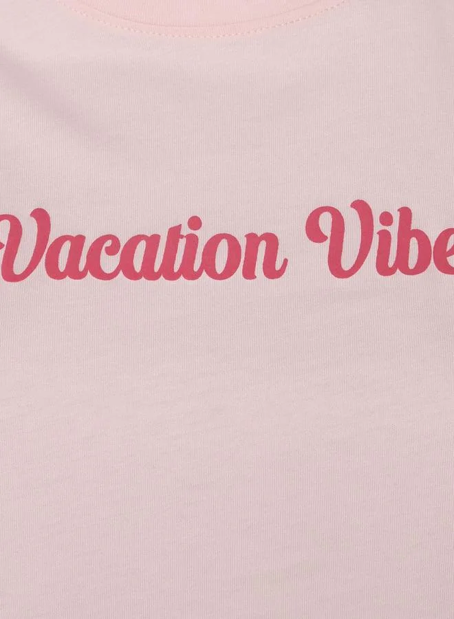 Splash FAV Cotton T shirt with Slogan Print