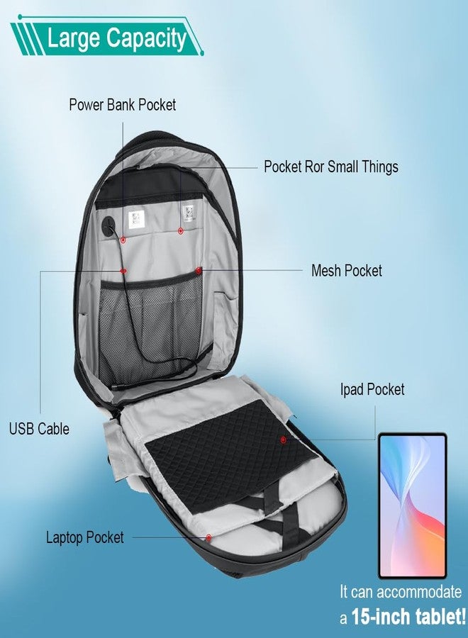 Crelander LED Backpack, 15 inch App Control Laptop Backpack with Programmable Screen Smart Dynamic Daypack Waterproof Commuter Bag for Travel Riding Work (black) - Image 3