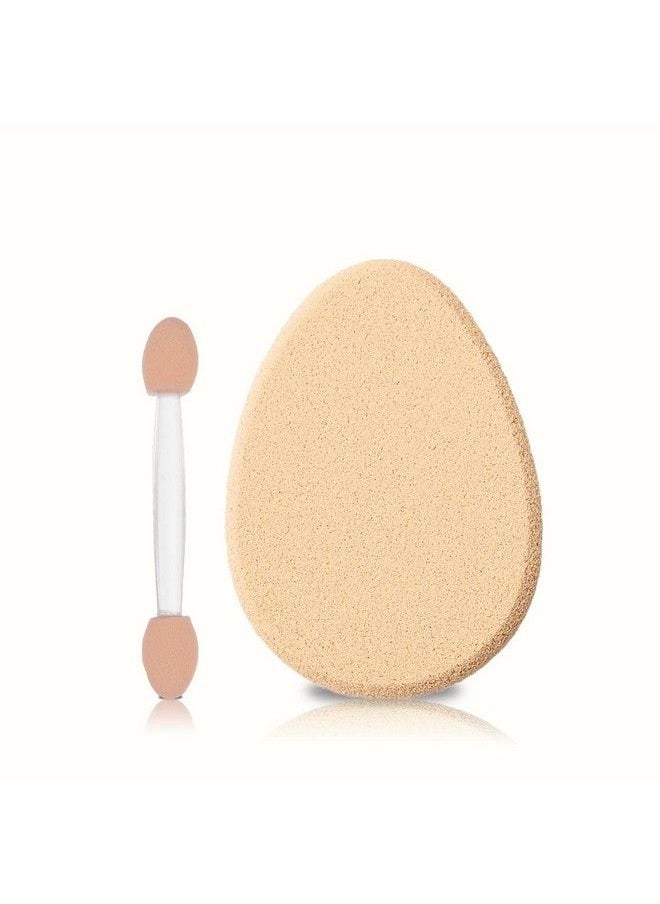 MAJESTIQUE Flat Oval Cream Makeup Sponge Beauty Face Primer Compact Powder Puff Blender Sponge Sensitive And All Skin Types For Women And Girls Makeup Artists With 1 Sponge 1 Cosmetic Stick  - Image 2