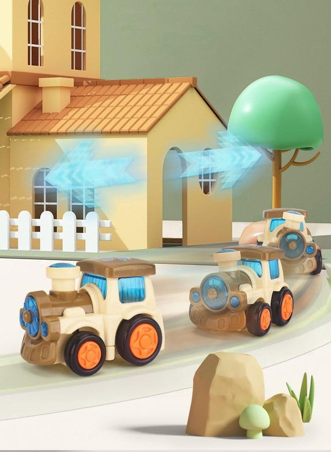 SHUDAUSHI سيارات ألعاب تعمل بالاحتكاك من SHUDAUSHI®، ألعاب سحب للأطفال، ألعاب سيارات، سكوتر للأطفال، هدايا أعياد ميلاد للأطفال الصغار، ألعاب سحب للخلف للأطفال، ألعاب للأطفال حديثي الولادة (قطار وطائرة هليكوبتر) - Image 2