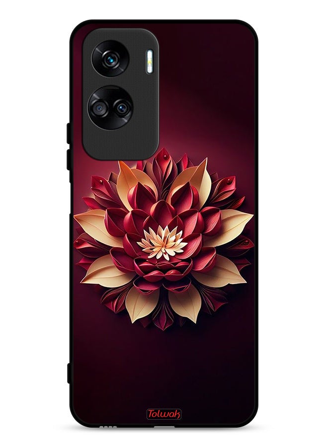 Tolwak Honor 90 Lite 5G Protective Case Cover Flower Abstract Design - Image 1