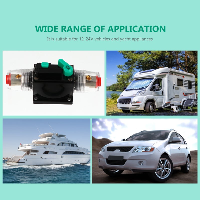 🚗 قاطع دائرة صوت السيارة مع إعادة تعيين يدوي ومقبض طويل آمن للمركبات - Image 5