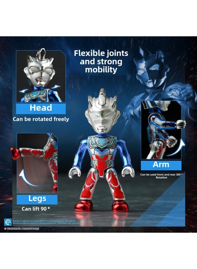 Generic - Genuine Ultraman Superman Blind Box Assembled Monster Joint Movable Gold Card Hand-made Trendy Toys Birthday Gift-Colour:The 6th Classic Version Of The Generation V2/random 1 Type (please Take 12 Pieces Of The Whole Box) - Image 1