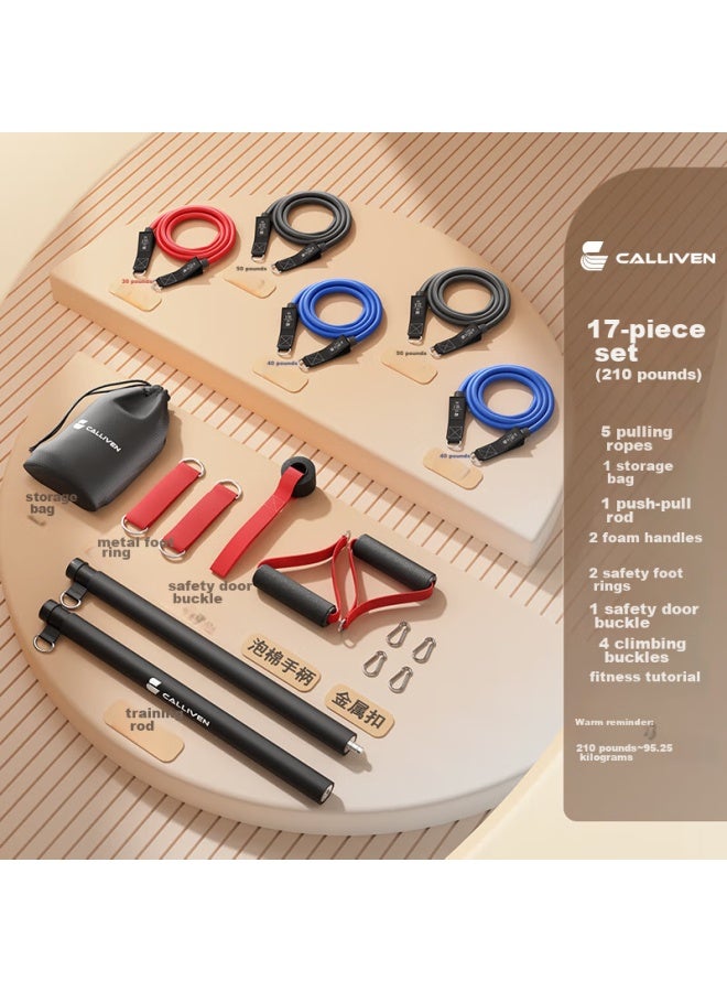 Calliven Resistance Band, Fitness Elastic Band For Men, Pull-up Band, Resistance Band For Chest Muscle Training, Home Gym Equipment, 210 Lbs + Handle - Image 1