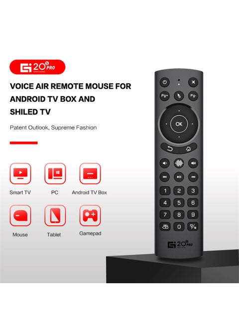 G20S Voice Remote Control 2.4GHz Air Mouse with Mic G20S PRO Voice Backlit Gyroscope