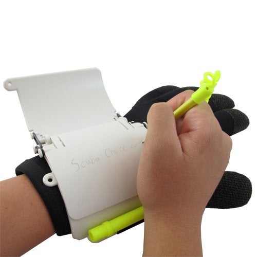 Scuba Choice Wrist Dive Slate for Diving, 3-Panel with Pencil & Velcro Strap – Replaceable Safety Leash, Compact - Ideal Divers, Snorkelers, Freedivers - Image 3