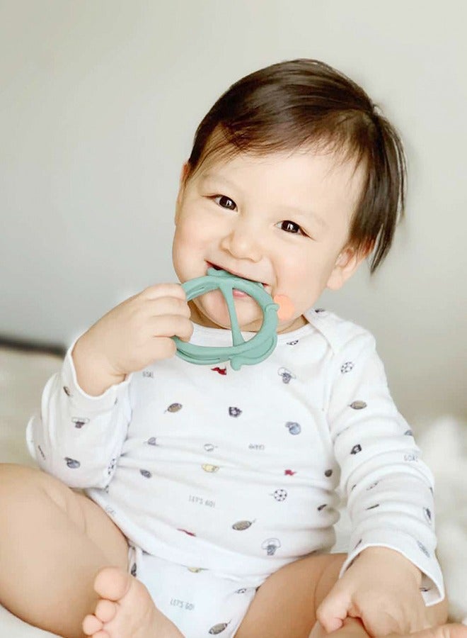 Baby Silicone Mitten Teething Chew Toy for Babies 3-6 Months 6-12 Months, Anti-Drop Teether Glove BPA-Free for Girls and Boys Sucking Biting Needs Soothing Gums Pain Relief  - Image 2