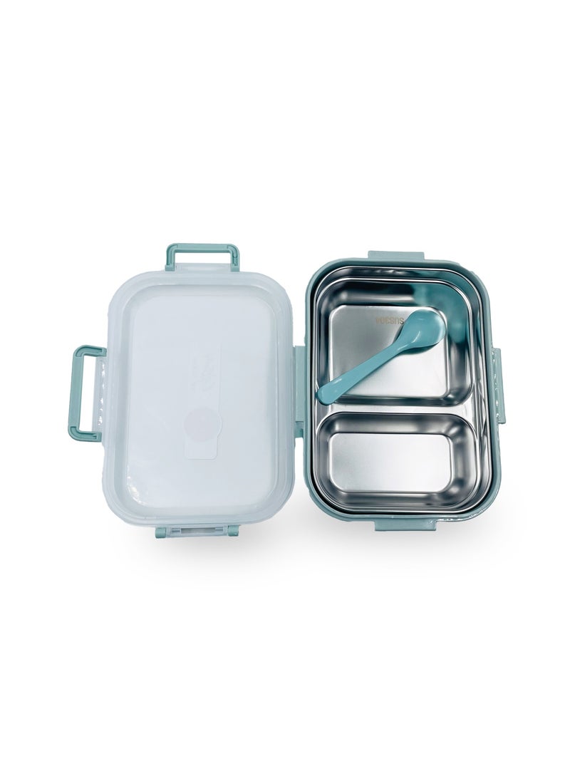Generic - Stainless Steel Lunch Box 700 ml with Hot Water Warm Function, Silicone Seal, and Spoon - Ideal for Kids, Adults, and Office Use. - Image 1