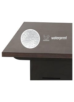RIGID Steel Workstation Desk with Adjustable Height and Wooden Top Black 75x120x60cm  - Image 3